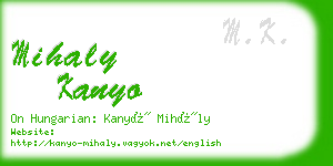 mihaly kanyo business card